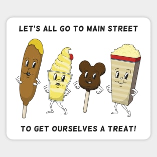 Main Street Treats - Black Text Magnet